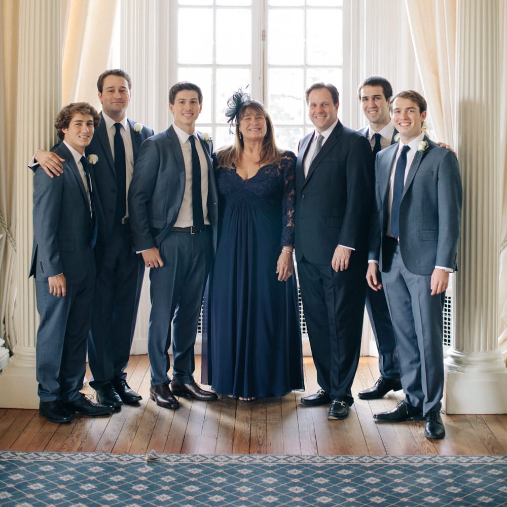 Groomsmen in Navy J. Crew Suits | Elegant, Pastel Wedding at Hedsor House, Buckinghamshire | M & J Photography | Shoot It Yourself Films