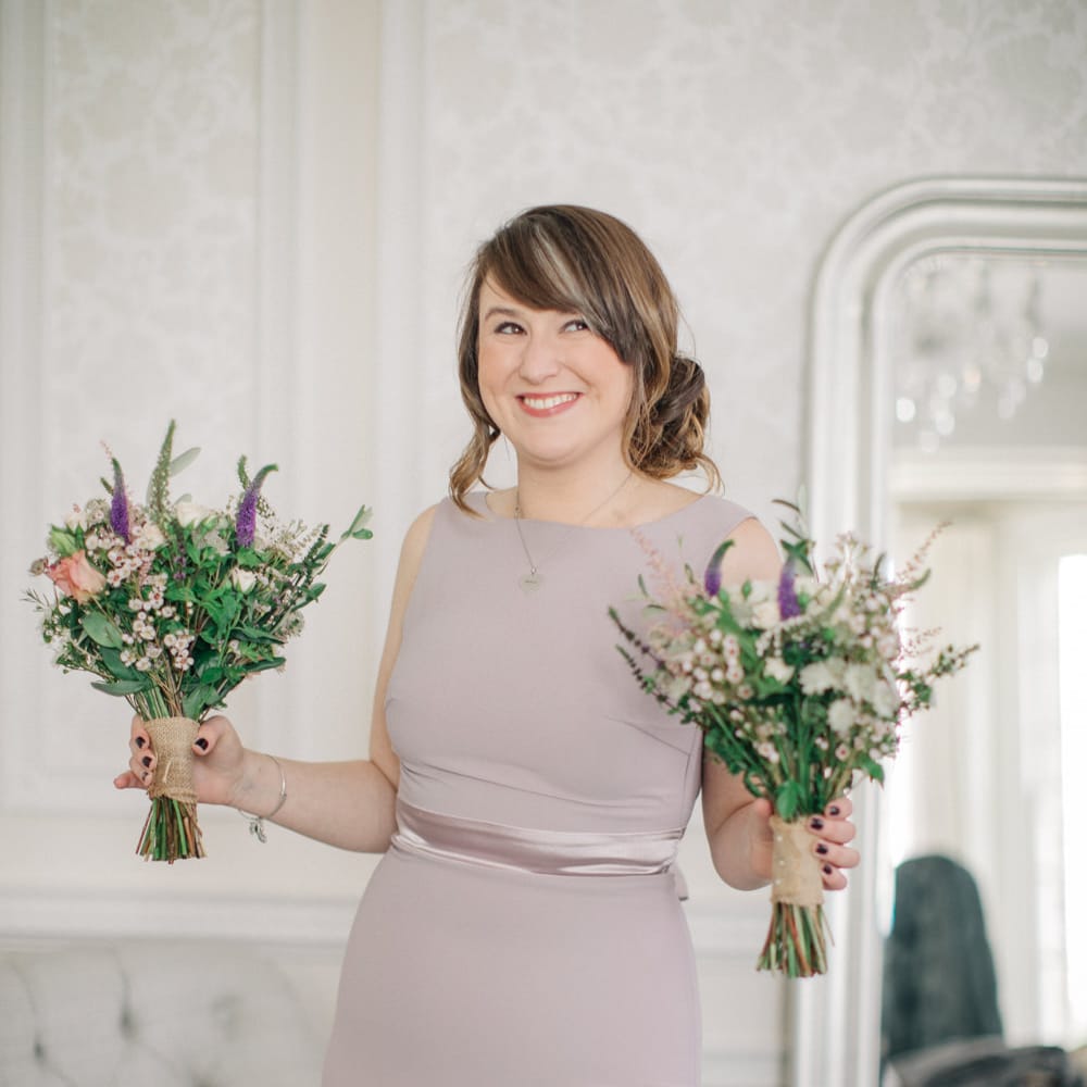 Bridesmaid in Heather ASOS Dress | Elegant, Pastel Wedding at Hedsor House, Buckinghamshire | M & J Photography | Shoot It Yourself Films
