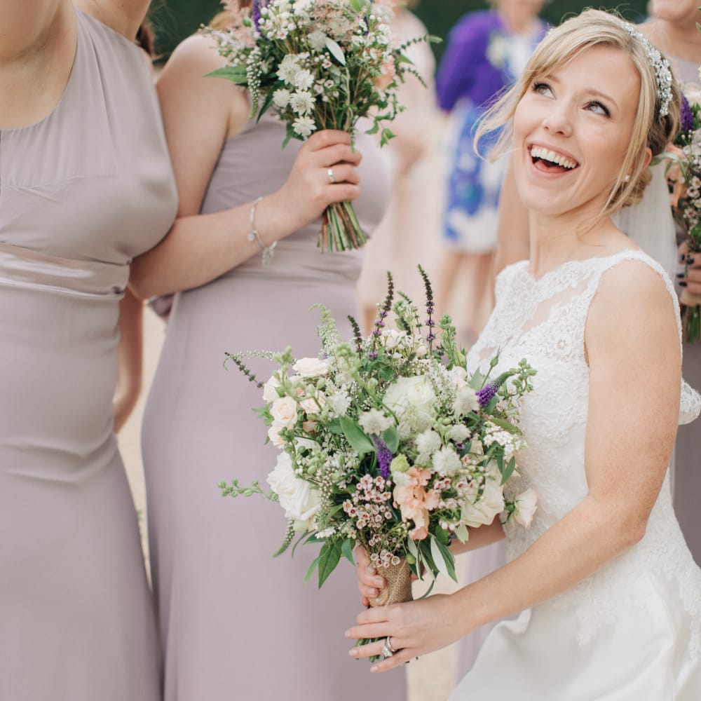 Bridesmaids in Lavender ASOS Dresses | Bride in Pronovias Gown | Elegant, Pastel Wedding at Hedsor House, Buckinghamshire | M & J Photography | Shoot It Yourself Films