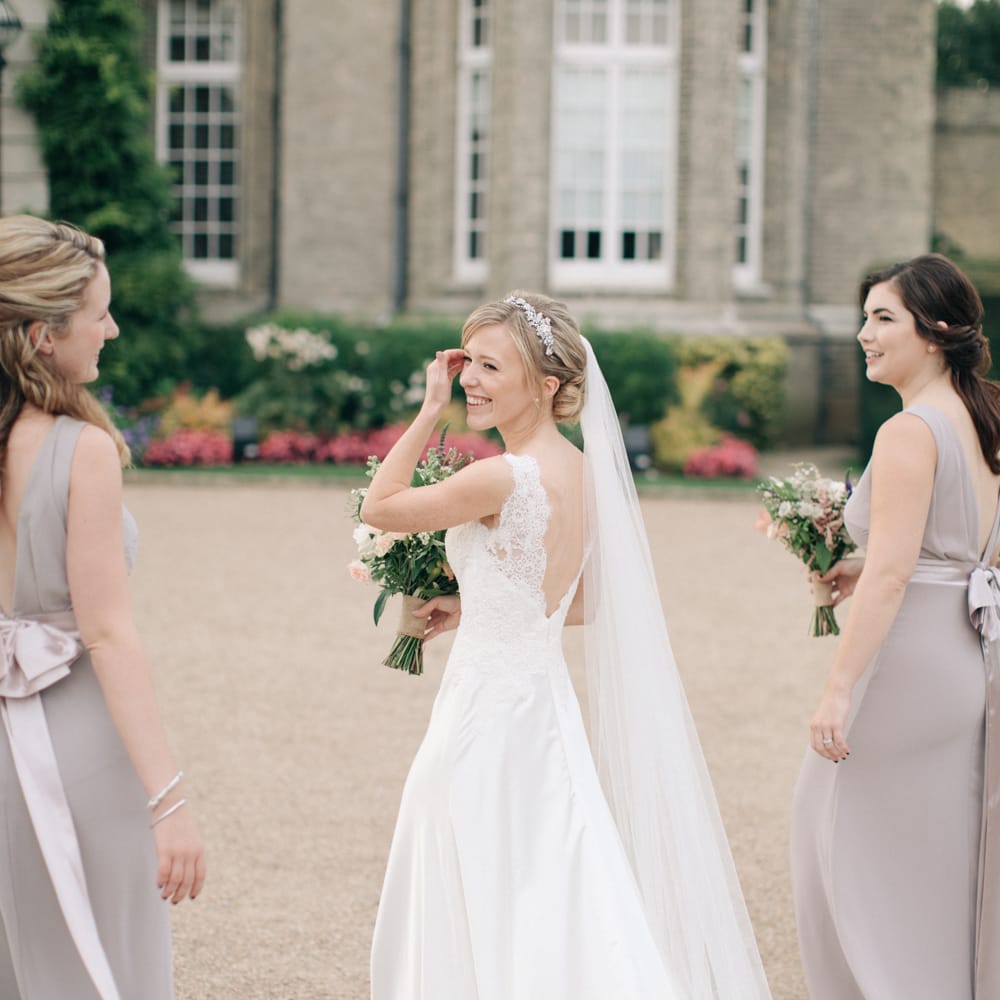 Bridesmaids in Lavender ASOS Dresses | Bride in Pronovias Gown | Elegant, Pastel Wedding at Hedsor House, Buckinghamshire | M & J Photography | Shoot It Yourself Films