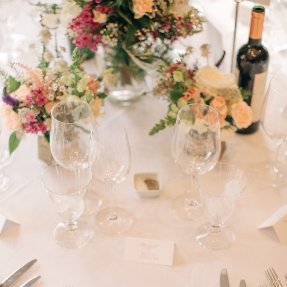 Place Setting | Elegant, Pastel Wedding at Hedsor House, Buckinghamshire | M & J Photography | Shoot It Yourself Films