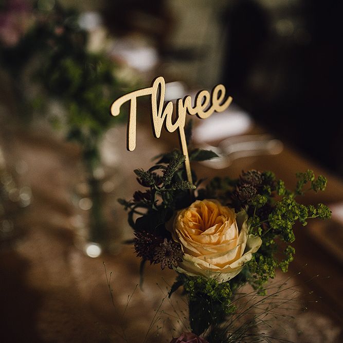 Laser Cut Table Number Signs