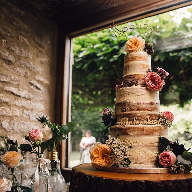 Semi Naked Wedding Cake