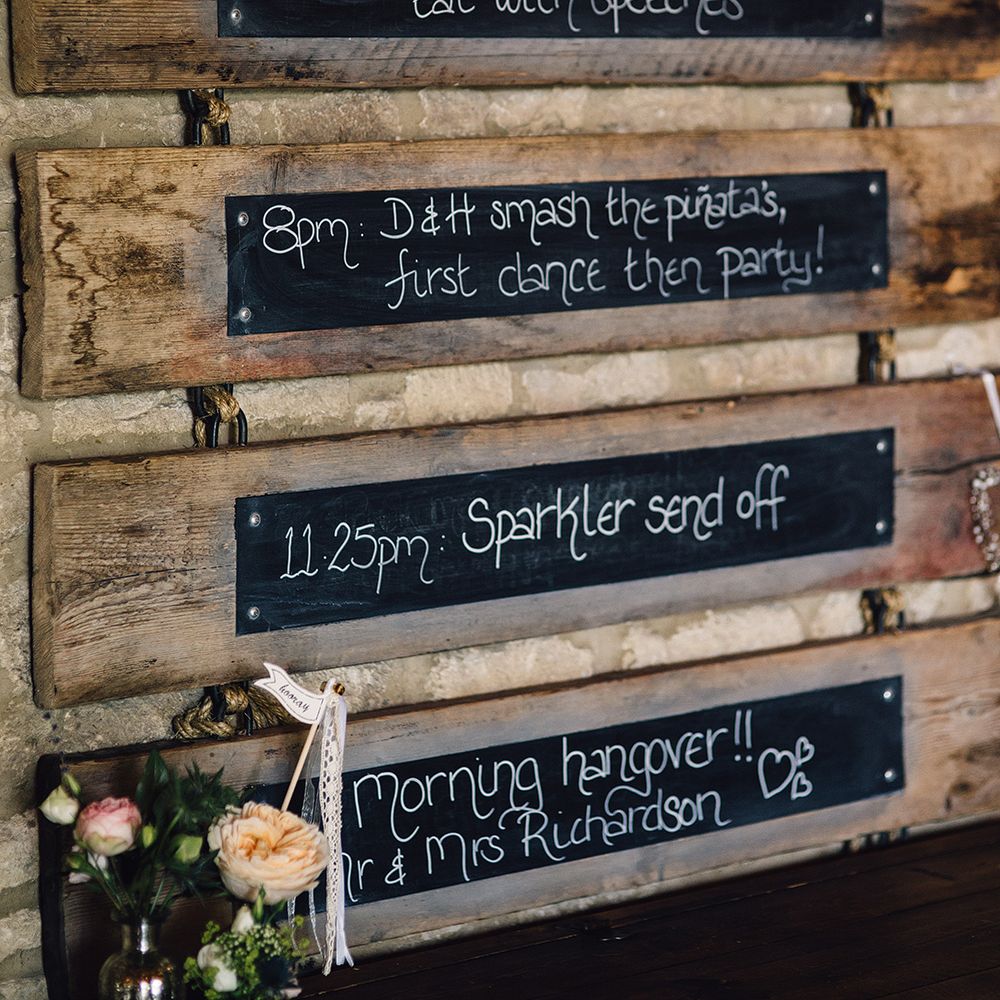 Wooden Order of Ceremony Sign