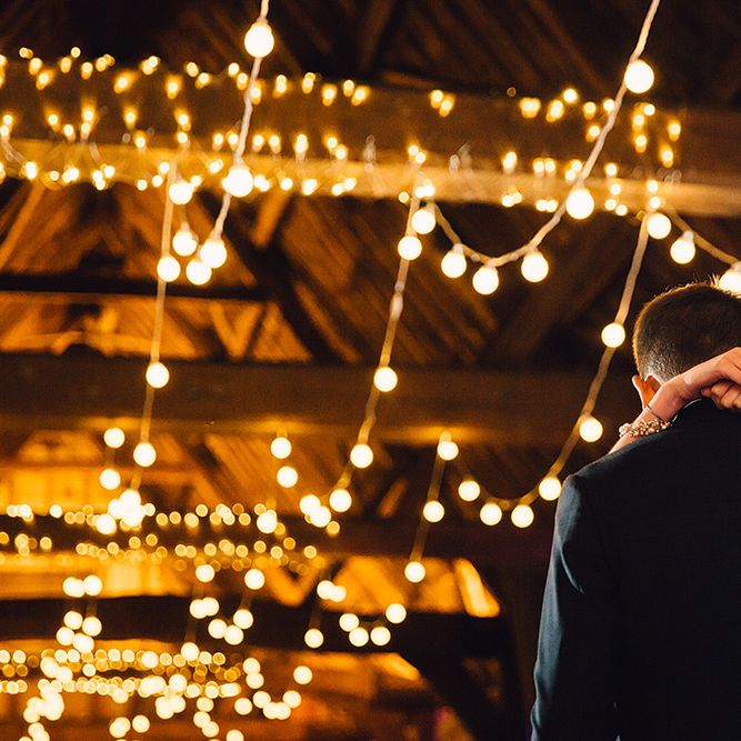 Festoon Lights Bride & Groom First Dance