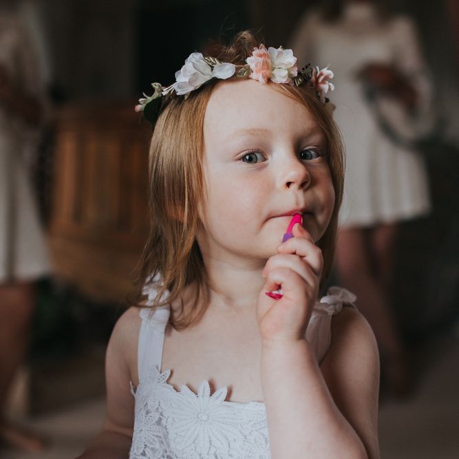 Flower Girl in Zara | Classic Wedding at Yeldersley Hall in Derbyshire | Luis Calow Photography