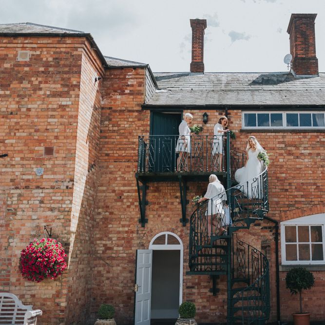 Bridesmaids in Joy White Dresses | Classic Wedding at Yeldersley Hall in Derbyshire | Luis Calow Photography