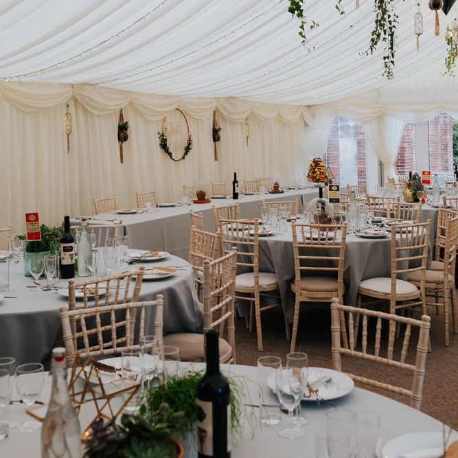 Marquee Reception Wedding Decor | Classic Wedding at Yeldersley Hall in Derbyshire | Luis Calow Photography