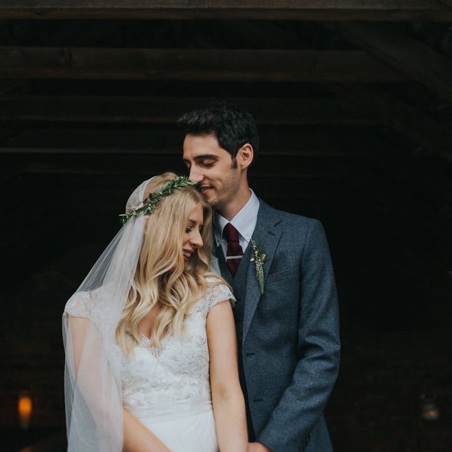 Bride in Watters by Wtoo Gown | Groom in Navy Reiss Suit | Classic Wedding at Yeldersley Hall in Derbyshire | Luis Calow Photography