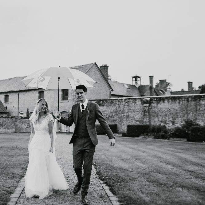 Bride in Watters by Wtoo Gown | Groom in Navy Reiss Suit | Classic Wedding at Yeldersley Hall in Derbyshire | Luis Calow Photography