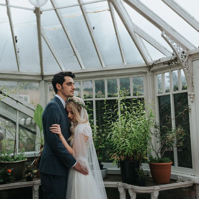 Bride in Watters by Wtoo Gown | Groom in Navy Reiss Suit | Classic Wedding at Yeldersley Hall in Derbyshire | Luis Calow Photography