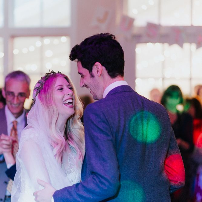 First Dance | Bride in Watters by Wtoo Gown | Groom in Navy Reiss Suit | Classic Wedding at Yeldersley Hall in Derbyshire | Luis Calow Photography