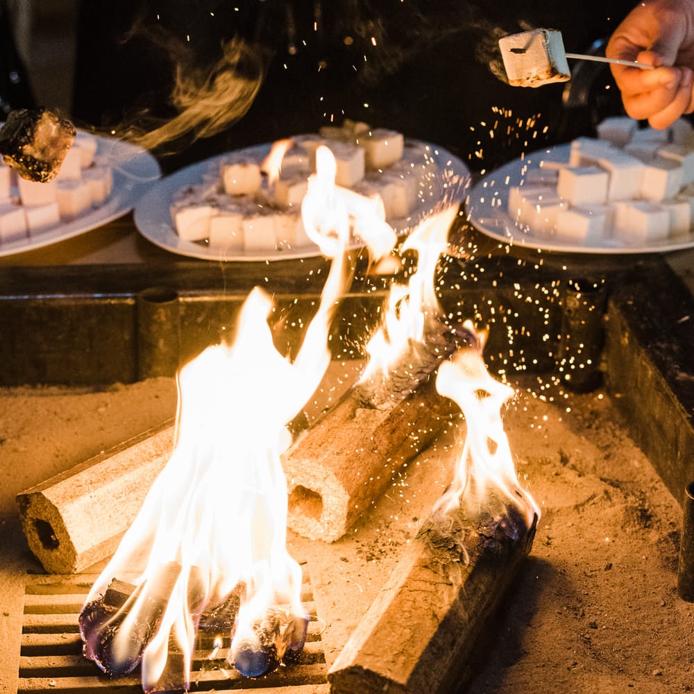 Fire Pit For PapaKata Tipi Wedding // Rainy Tipi Wedding At The Coach House at Kinross House Scotland With Bride In Embellished Bespoke Dress And Images From Photos By Zoe