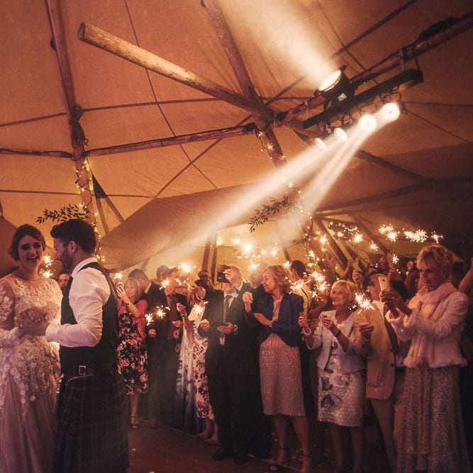 Rainy Tipi Wedding At The Coach House at Kinross House Scotland With Bride In Embellished Bespoke Dress And Images From Photos By Zoe