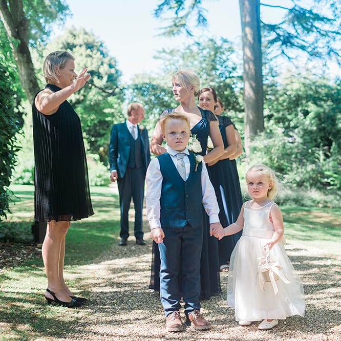 Bridesmaids In Navy ASOS Dresses