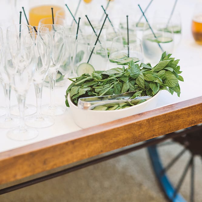 Bar Cart At Wedding