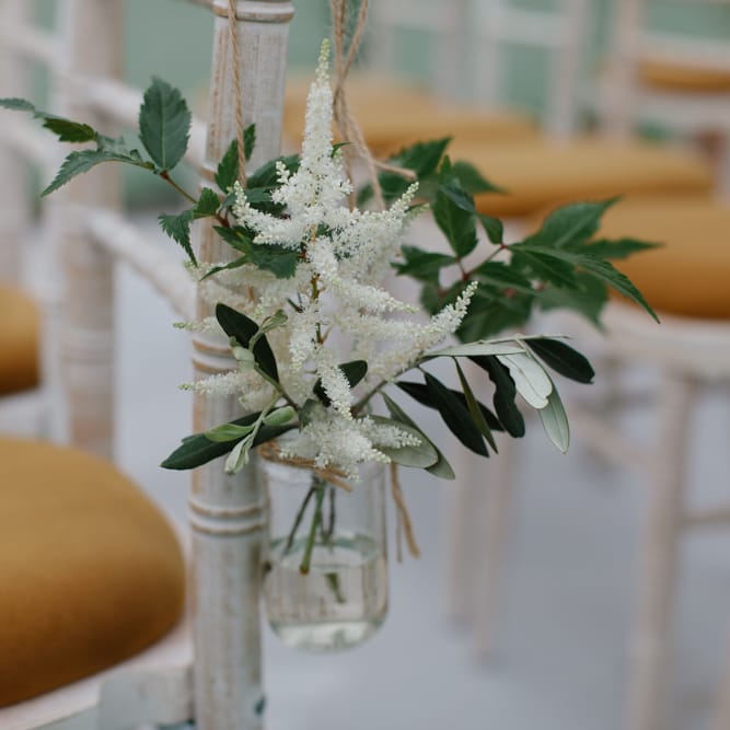 Foliage Filled Wedding At Colstoun East Lothian With Polytunnel Ceremony And Bridesmaids In Dusky Pink & Images From Caro Weiss Photography