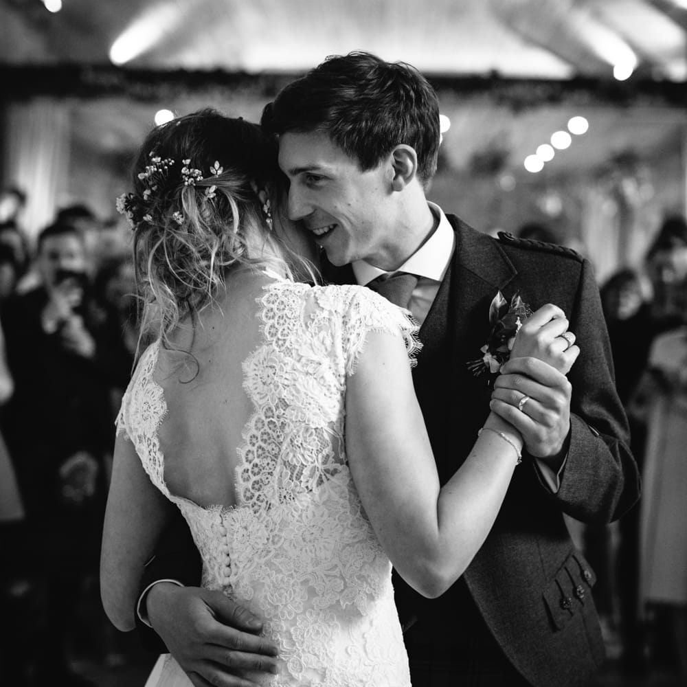 Foliage Filled Wedding At Colstoun East Lothian With Polytunnel Ceremony And Bridesmaids In Dusky Pink & Images From Caro Weiss Photography