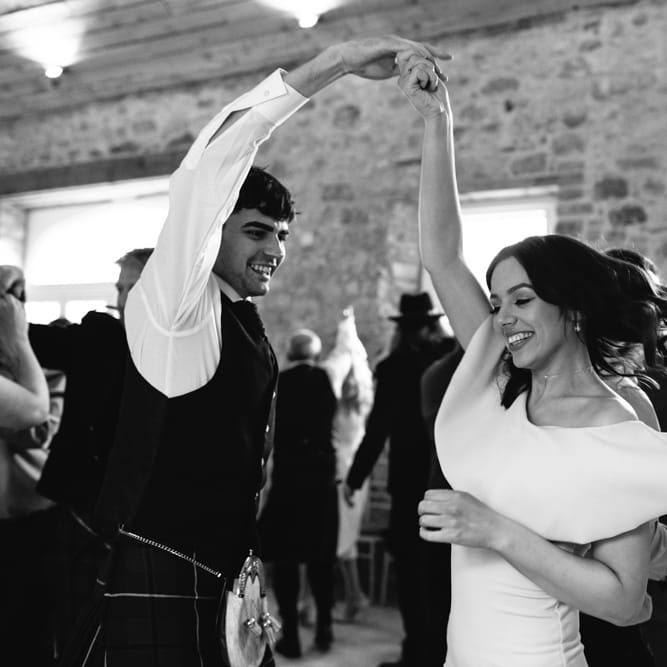 Foliage Filled Wedding At Colstoun East Lothian With Polytunnel Ceremony And Bridesmaids In Dusky Pink & Images From Caro Weiss Photography