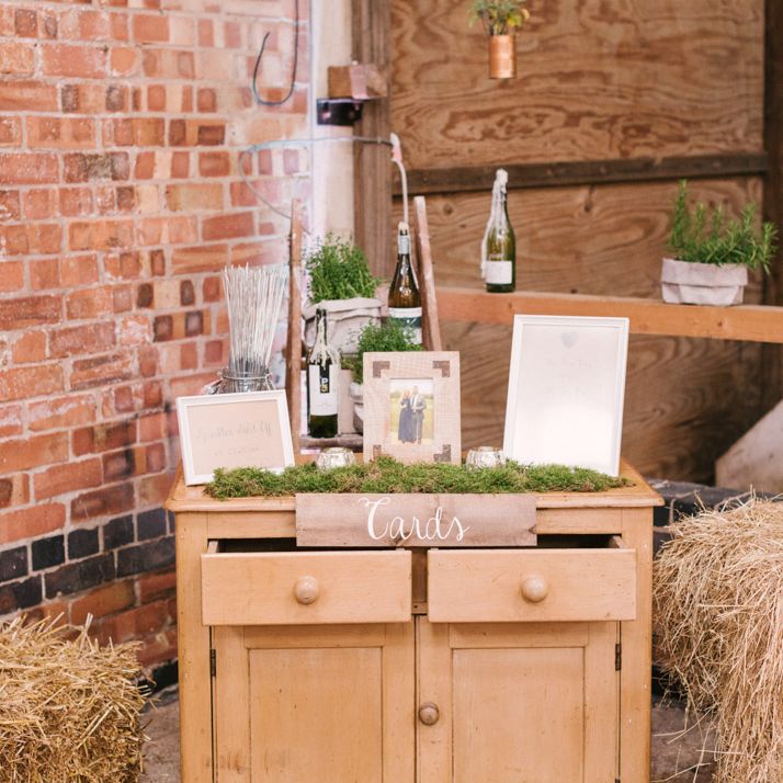 Vintage Dresser Wedding Card Display