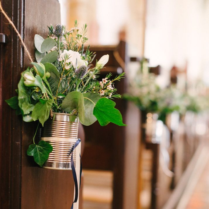 Tin Can Aisle Wedding Flowers