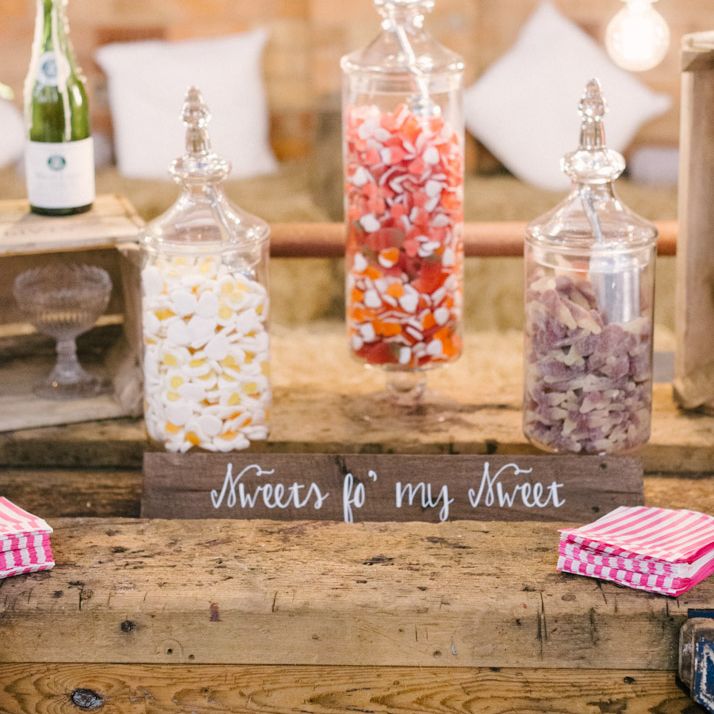 Sweet Table in Apothecary Jars