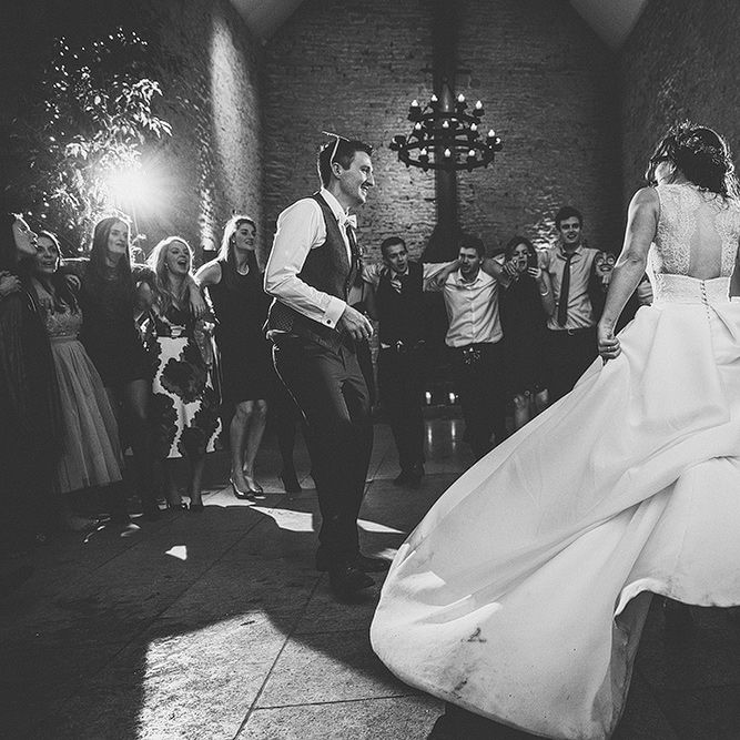 Wedding Reception at Stone Barn With A Silent Disco