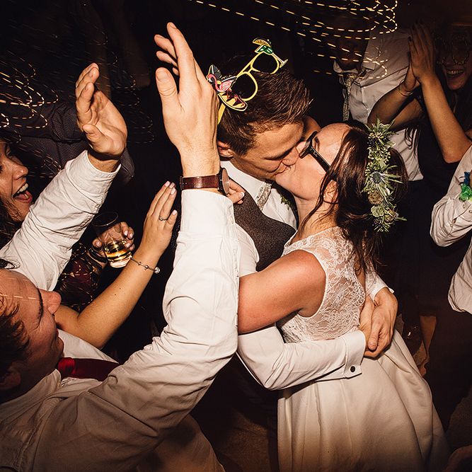 Wedding Reception at Stone Barn With A Silent Disco
