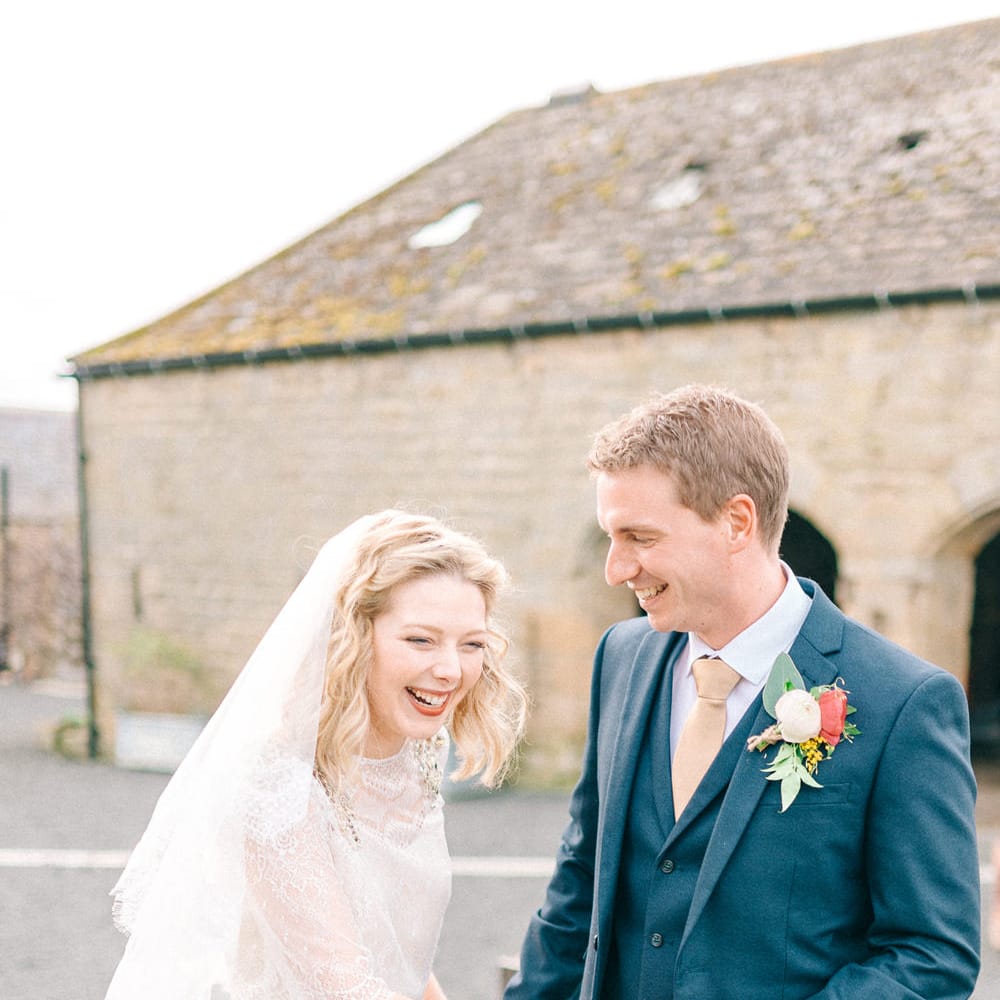 Healey Barn Winter Wedding With Bridesmaids In Navy With Bright Florals & Gold Accents With Images By Sarah Jane Ethan Photography