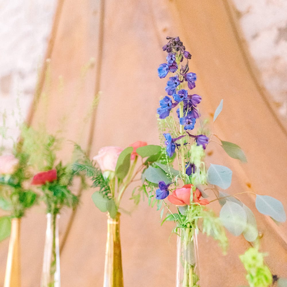 Healey Barn Winter Wedding With Bridesmaids In Navy With Bright Florals & Gold Accents With Images By Sarah Jane Ethan Photography