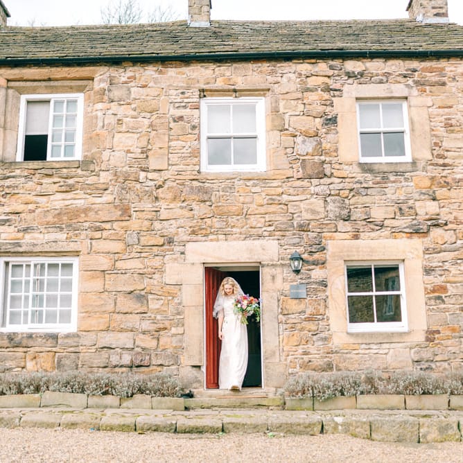 Healey Barn Winter Wedding With Bridesmaids In Navy With Bright Florals & Gold Accents With Images By Sarah Jane Ethan Photography