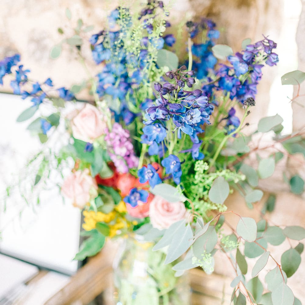 Healey Barn Winter Wedding With Bridesmaids In Navy With Bright Florals & Gold Accents With Images By Sarah Jane Ethan Photography