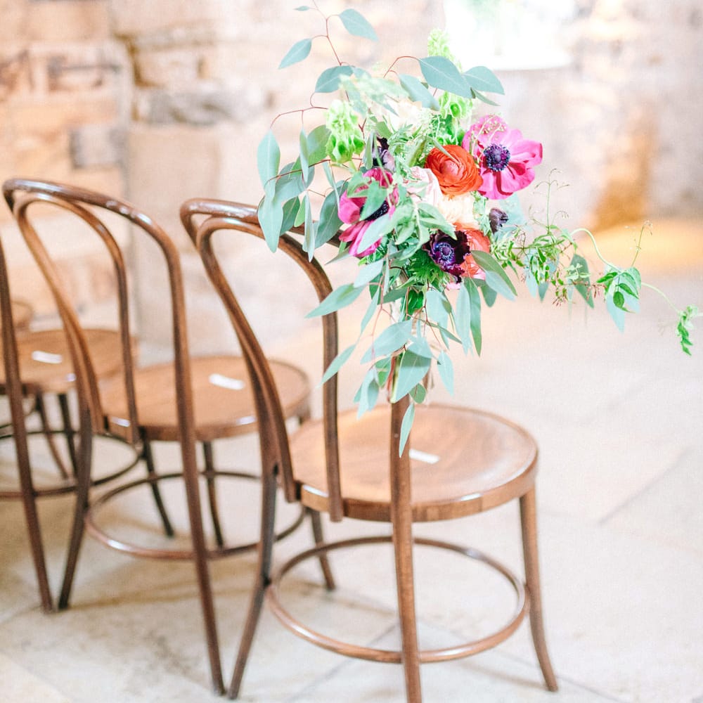Healey Barn Winter Wedding With Bridesmaids In Navy With Bright Florals & Gold Accents With Images By Sarah Jane Ethan Photography