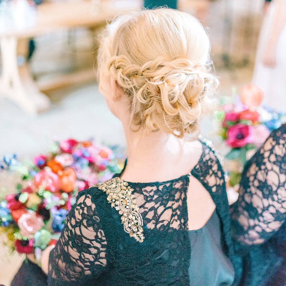 Healey Barn Winter Wedding With Bridesmaids In Navy With Bright Florals & Gold Accents With Images By Sarah Jane Ethan Photography