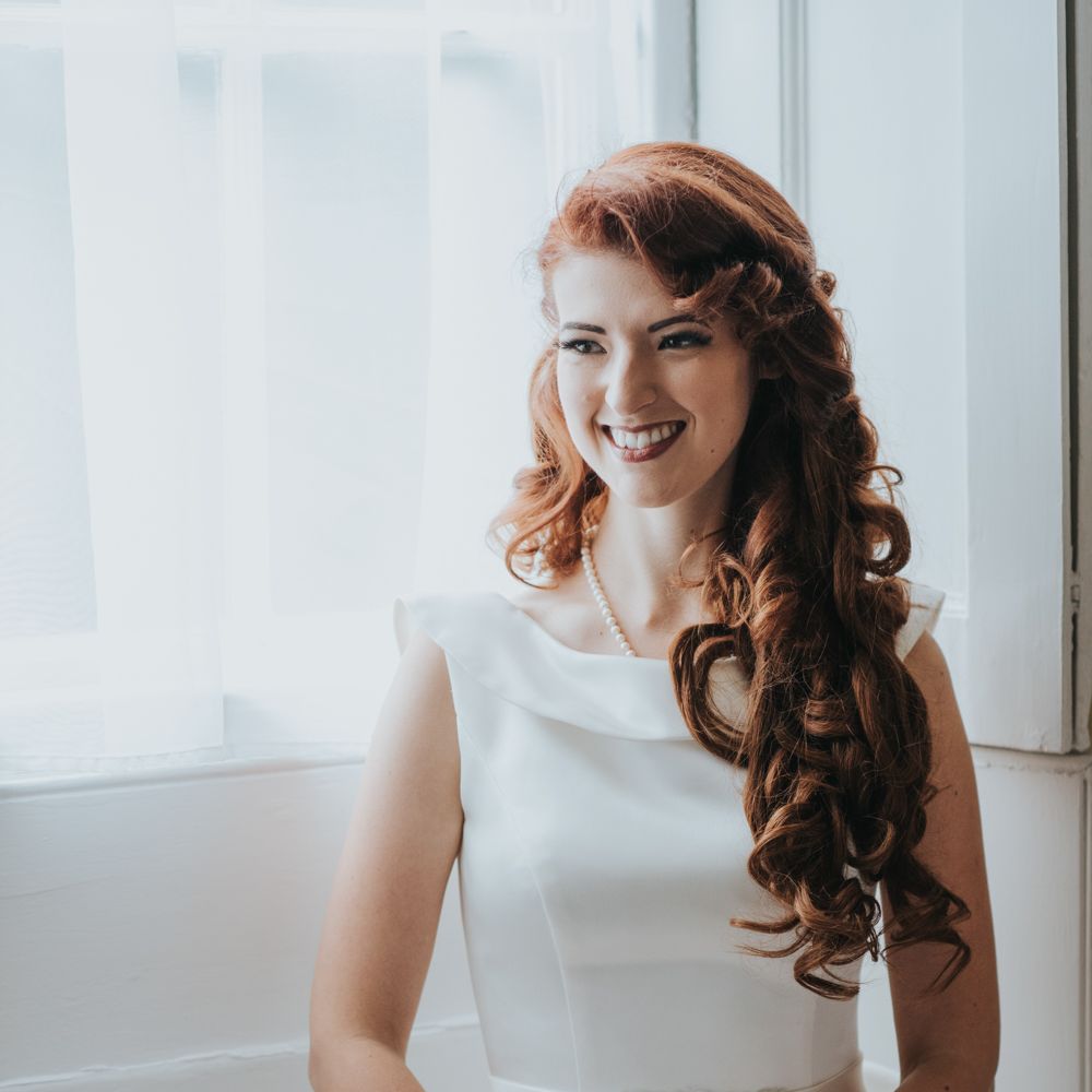 Bride in Lou Lou Bridal Wedding Dress