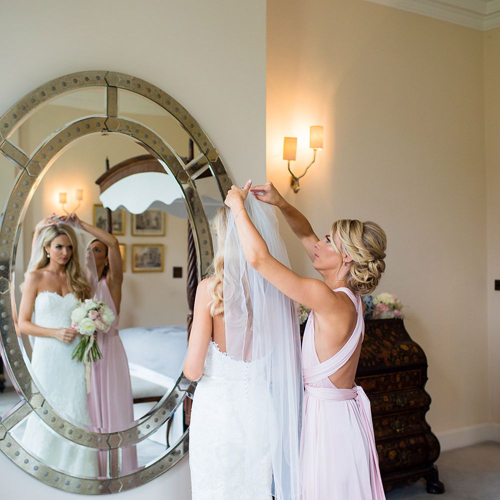 Bride in Pronovias Wedding Dress