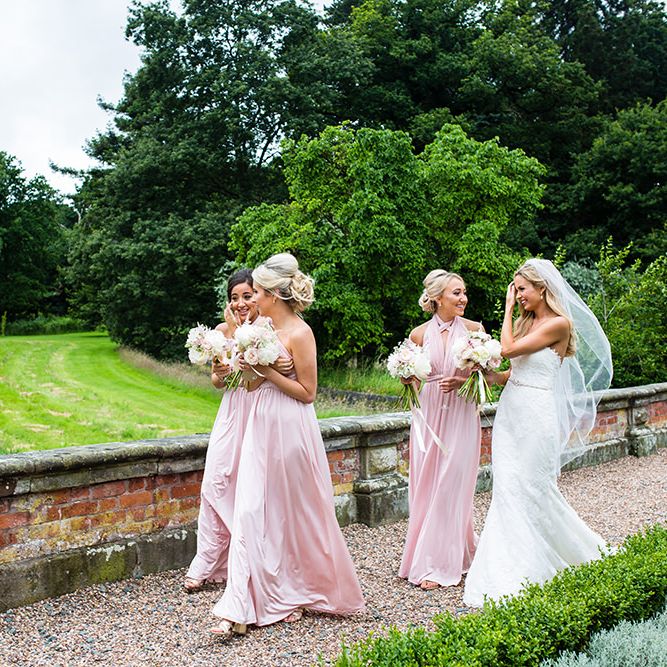 Bridesmaids in Pink Multiway Debenhams Dresses