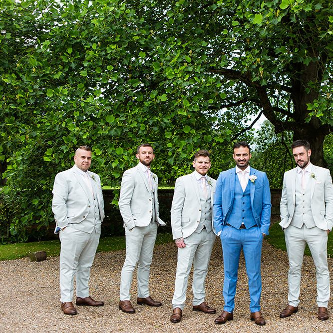 Groomsmen in Pale Next Suits