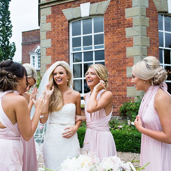 Bridesmaids in Pink Multiway Dresses