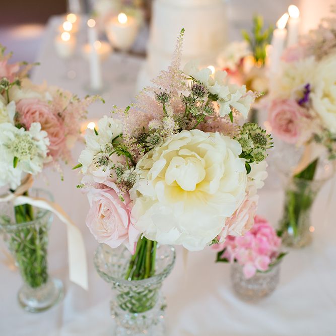 Blush Flower Stems in Vases