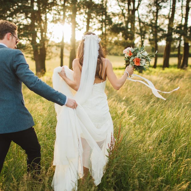 Golden Hour Bride & Groom Portrait