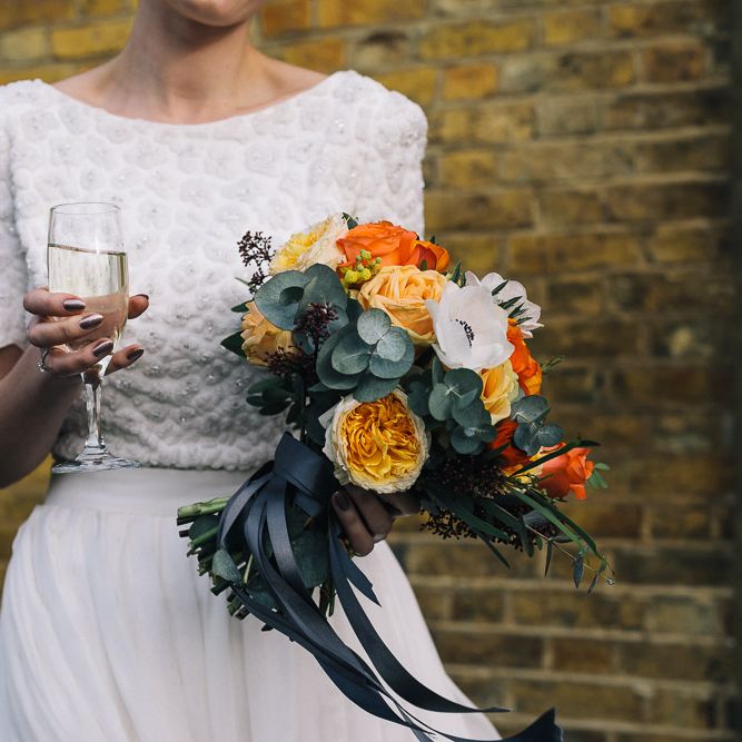 Bride In Bespoke Wedding Dress