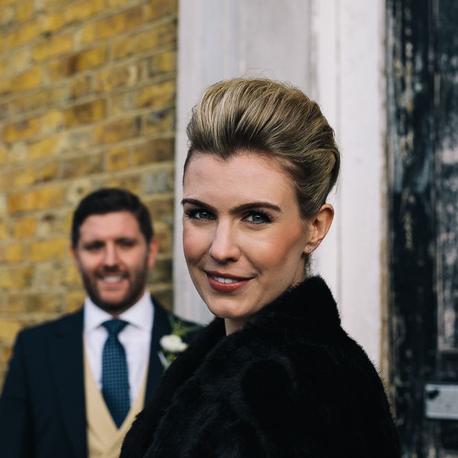 Bride In Bespoke Wedding Dress & Bridesmaids In Black For A Stylish East London Wedding