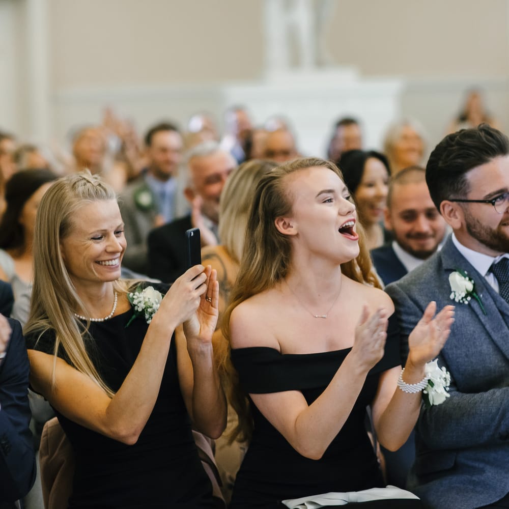 Wedding Guests | Monochrome Wedding at Syon Park London | Chris Barber Photography | Second Shooter Beatrici Photography