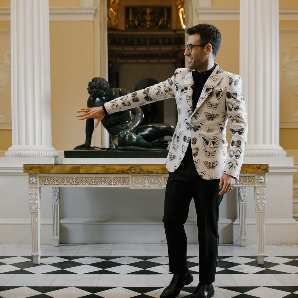 Two Grooms in Alexander McQueen Suits | Monochrome Wedding at Syon Park London | Chris Barber Photography | Second Shooter Beatrici Photography