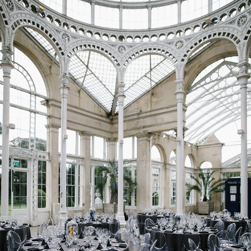 Monochrome Wedding at Syon Park London | Ghost Chairs | Chris Barber Photography | Second Shooter Beatrici Photography