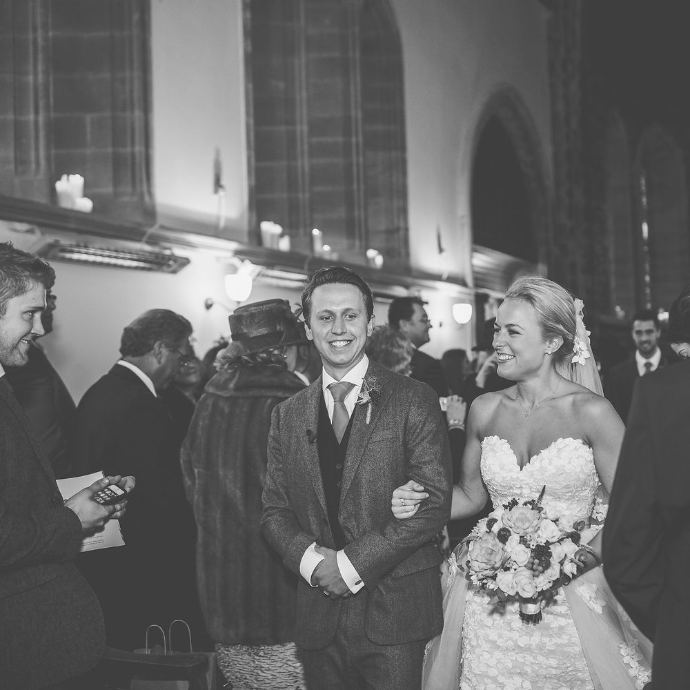 Bride in Bespoke Ian Stuart Gown with Detachable Tulle Skirt