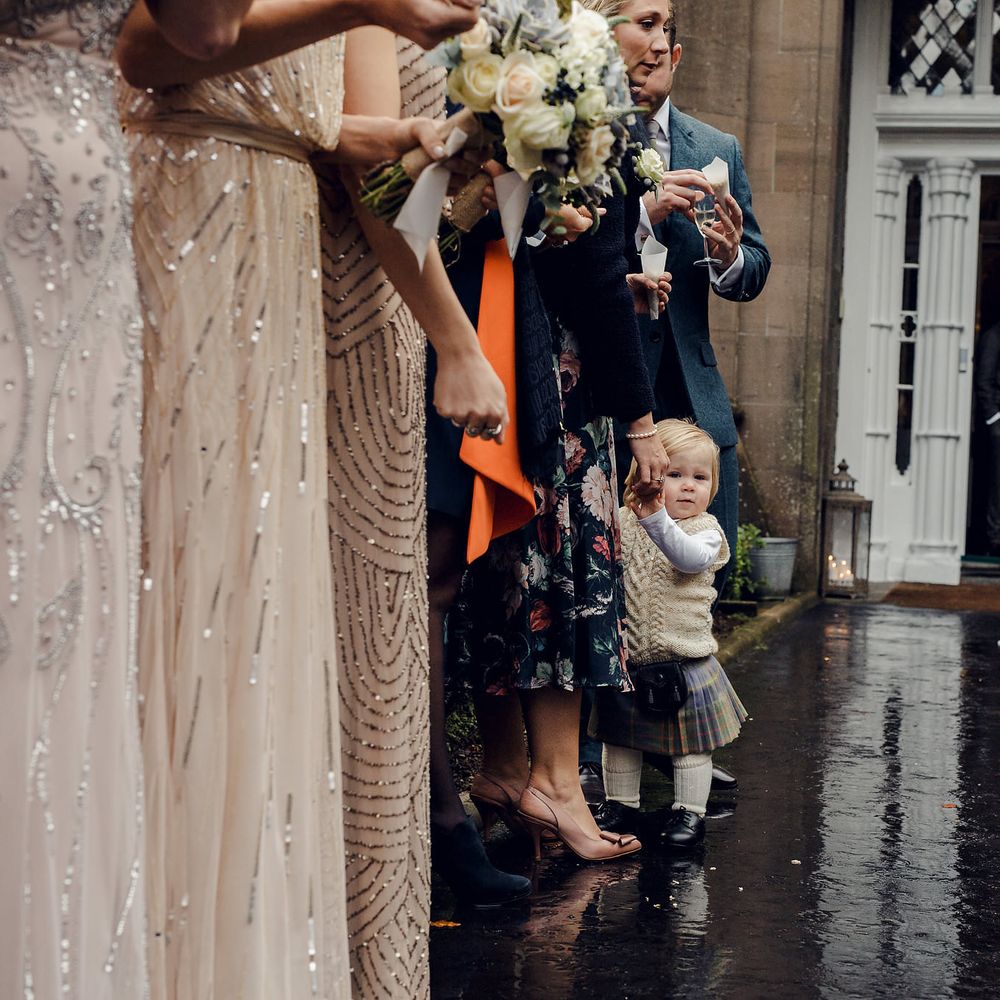 Bride in Bespoke Ian Stuart Gown with Detachable Tulle Skirt