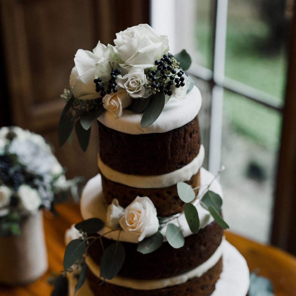 Naked Chocolate Wedding Cake