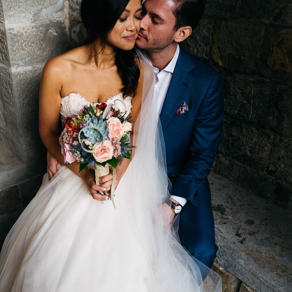 Bride in Modern Trousseau Eveline Wedding Dress | Groom in Suit Supply | Stefano Santucci Studio Photography | Second Shooter Giuseppe Marano | Gattotigre Films